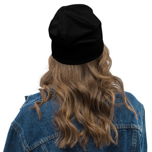Atomic Critter Logo - All - Over Print Black Beanie - Atomic Critter Clothing