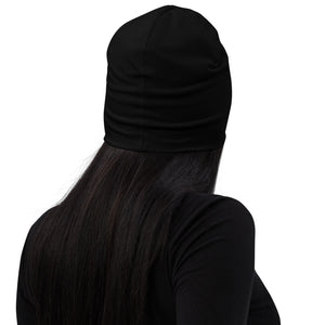 Atomic Critter Logo - All - Over Print Black Beanie - Atomic Critter Clothing
