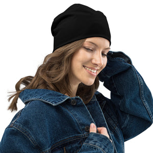 Atomic Critter Logo - All - Over Print Black Beanie - Atomic Critter Clothing