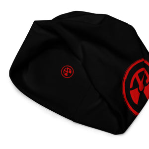 Atomic Critter Logo - All - Over Print Black Beanie - Atomic Critter Clothing