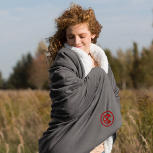 Atomic Critter Logo Premium Sherpa Blanket - Atomic Critter Clothing