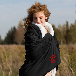 Atomic Critter Logo Premium Sherpa Blanket - Atomic Critter Clothing