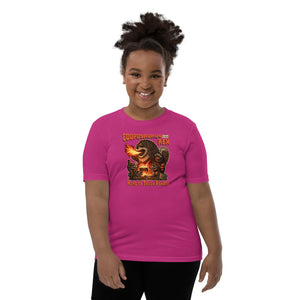 Cooposaurus Rex New King Youth Short Sleeve T-Shirt - Atomic Critter Clothing