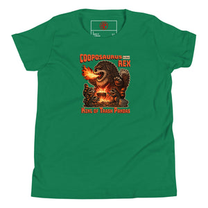 Cooposaurus Rex New King Youth Short Sleeve T-Shirt - Atomic Critter Clothing