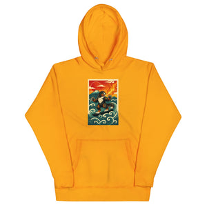 Cooposaurus Rex Surfs Unisex Hoodie - Atomic Critter Clothing