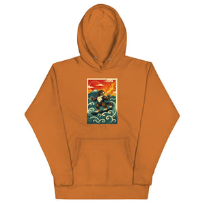 Cooposaurus Rex Surfs Unisex Hoodie - Atomic Critter Clothing