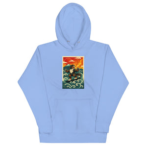Cooposaurus Rex Surfs Unisex Hoodie - Atomic Critter Clothing
