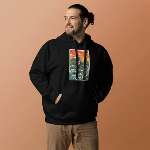 Cooposaurus Rex Surfs Unisex Hoodie - Atomic Critter Clothing