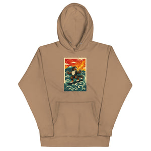 Cooposaurus Rex Surfs Unisex Hoodie - Atomic Critter Clothing