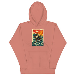 Cooposaurus Rex Surfs Unisex Hoodie - Atomic Critter Clothing
