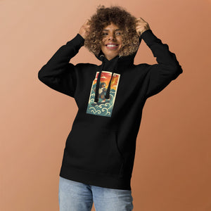 Cooposaurus Rex Surfs Unisex Hoodie - Atomic Critter Clothing
