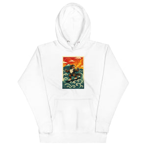 Cooposaurus Rex Surfs Unisex Hoodie - Atomic Critter Clothing