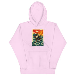 Cooposaurus Rex Surfs Unisex Hoodie - Atomic Critter Clothing
