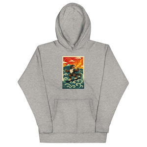 Cooposaurus Rex Surfs Unisex Hoodie - Atomic Critter Clothing