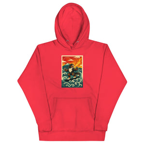 Cooposaurus Rex Surfs Unisex Hoodie - Atomic Critter Clothing