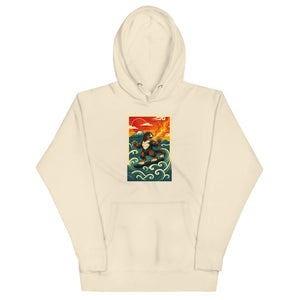Cooposaurus Rex Surfs Unisex Hoodie - Atomic Critter Clothing