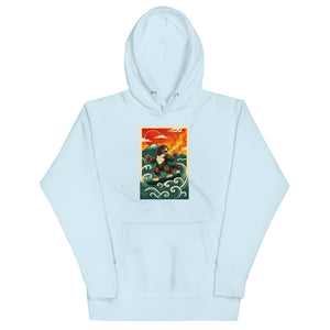 Cooposaurus Rex Surfs Unisex Hoodie - Atomic Critter Clothing