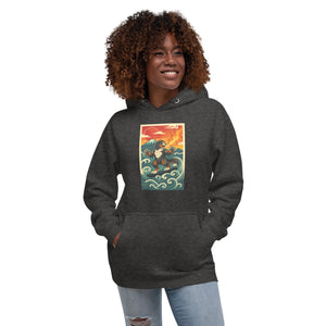 Cooposaurus Rex Surfs Unisex Hoodie - Atomic Critter Clothing