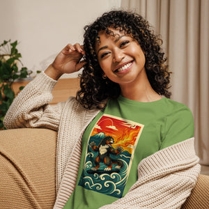 Cooposaurus Rex Surfs Women's Tee - Atomic Critter Clothing