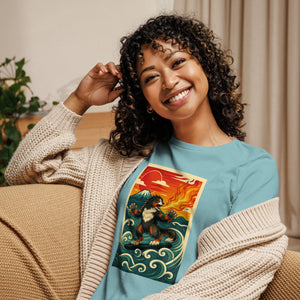 Cooposaurus Rex Surfs Women's Tee - Atomic Critter Clothing