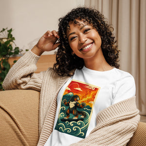 Cooposaurus Rex Surfs Women's Tee - Atomic Critter Clothing
