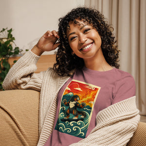 Cooposaurus Rex Surfs Women's Tee - Atomic Critter Clothing