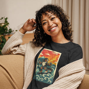 Cooposaurus Rex Surfs Women's Tee - Atomic Critter Clothing