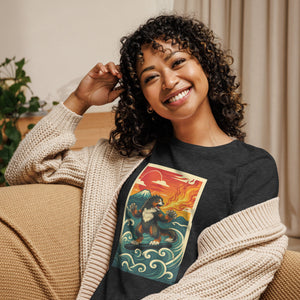 Cooposaurus Rex Surfs Women's Tee - Atomic Critter Clothing