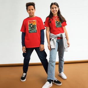 Cooposaurus Rex Surfs Youth Tee - Atomic Critter Clothing