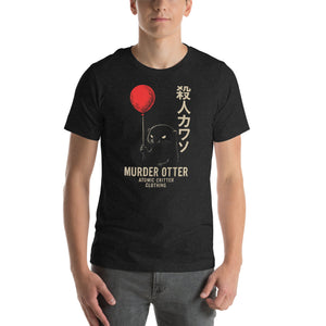 Murder Otter Balloon Sketch Unisex T-Shirt - Atomic Critter Clothing