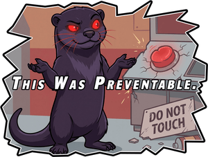 Murder Otter Chaos Sticker Pack - Atomic Critter Clothing