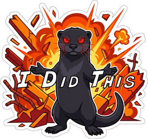 Murder Otter Chaos Sticker Pack - Atomic Critter Clothing