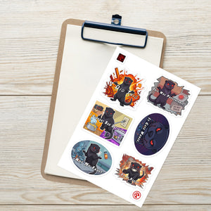Murder Otter Chaos Sticker Pack - Atomic Critter Clothing