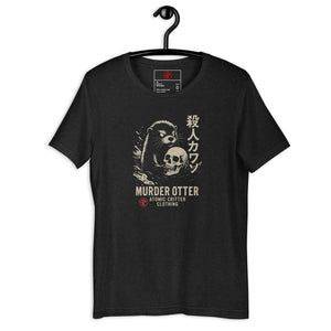 Murder Otter Sketch Dark Unisex Tee - Atomic Critter Clothing