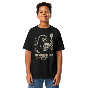 Murder Otter Youth Dark T-Shirt - Atomic Critter Clothing