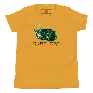 Slug Cat Mutated Youth Short Sleeve T-Shirt - Atomic Critter Clothing