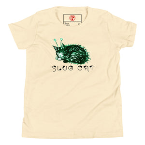 Slug Cat Mutated Youth Short Sleeve T-Shirt - Atomic Critter Clothing