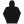Black pullover hoodie from the back, plain