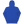 Team Royal pullover hoodie from the back, plain