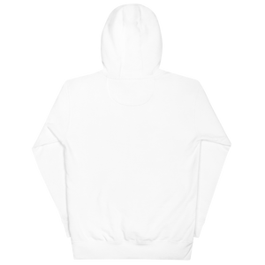 White pullover hoodie from the back, plain