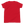 Red youth t-shirt from the back, plain